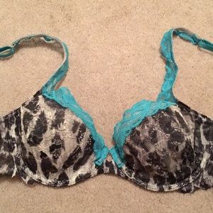 NWT Victoria Secret leopard lace demi bra 36b